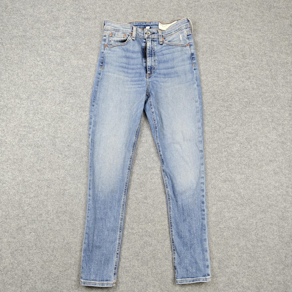 Rag & Bone Nina High-Rise Ankle Skinny Jeans Womens 27 Blue Stretch 27x27‎